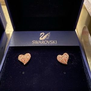 Swarovski Earrings - Pink Hearts